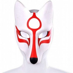 PU Foam Fox Mask Kabuki Kitsune Cosplay Japanese Traditional Kimono Accessories Halloween Party Mask $29.05 Kids' Dress-Up Ac...