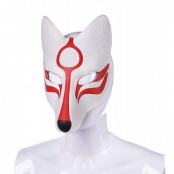 PU Foam Fox Mask Kabuki Kitsune Cosplay Japanese Traditional Kimono Accessories Halloween Party Mask $29.05 Kids' Dress-Up Ac...