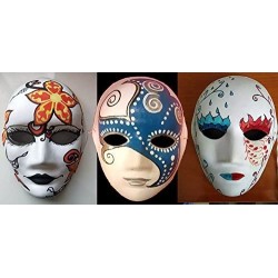 9 PCS DIY White Paper Mask Blank Hand Painted Mask (Male) $23.13 Kids' Dress-Up Accessories