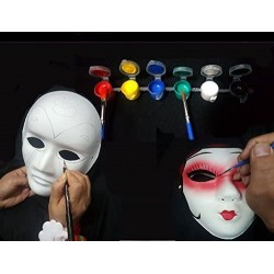 9 PCS DIY White Paper Mask Blank Hand Painted Mask (Male) $23.13 Kids' Dress-Up Accessories