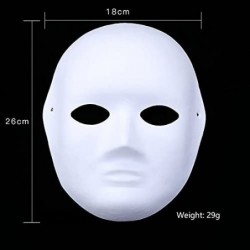 9 PCS DIY White Paper Mask Blank Hand Painted Mask (Male) $23.13 Kids' Dress-Up Accessories