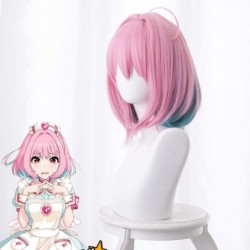 The Idolmaster Cinderella Girls Wig Figure Yumemi Riamu Cos Wig Anime Female Character Cosplay Pink Gradient Green Hair Used ...