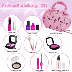 Pretend Makeup Set for Girls Kids Makeup Kit with Cosmetic Bag for Toddlers Fake MakeupPlay Set Cosmetic Toys Girls Birthday ...