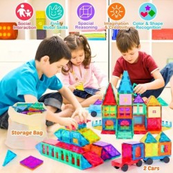 Magnetic Tiles 116 PCS 3D Magnetic Building Blocks Kids Magnet Toys Set Educational Preschool Learning STEM Toys Gifts Toys f...