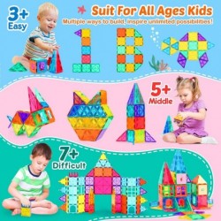 Magnetic Tiles 116 PCS 3D Magnetic Building Blocks Kids Magnet Toys Set Educational Preschool Learning STEM Toys Gifts Toys f...