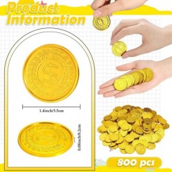 800 Pcs Plastic Pirate Gold Coins Bulk Treasure Coins Play Toy Coins Fake St. Patricks Coin for Pirate Party Favors Supplies ...