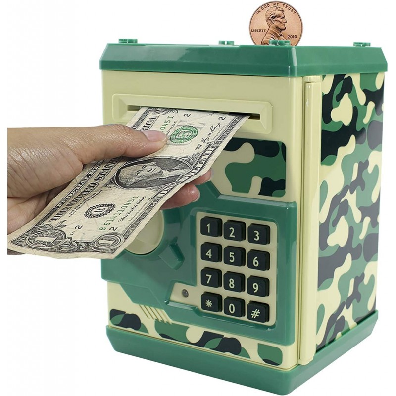 Electronic Money Bank for Kids Elctronic Password Security Piggy Bank Mini ATM Cash Coin Saving Box Smart Voice Toy Gifts Bir...