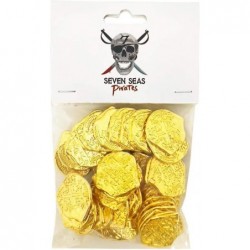 Toy Metal Shiny Gold Colored Treasure Coins - Plays and Parties - 50 Tokens $29.98 Money & Banking Play Toys