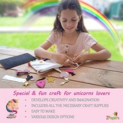 Make Your Own Unicorn Purse Kit Arts and Crafts for Kids DIY Unicorns Gifts for Girls Ages 3 4 5 6 7 8 Years and Up (No Sewin...