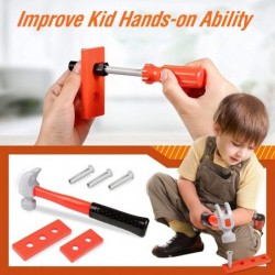 Kids Tool Toy Set Toddler Pretend Play Tool kit with Electronic Cordless Drill Hammer Pliers Planer and Tool Accessories STEM...