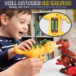 Kids Toys Stem Dinosaur Toy-Take Apart Dinosaur Toys for kids 3-5 Learning Educational Building construction Sets with Electr...