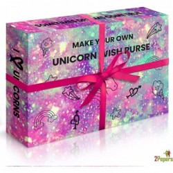 Make Your Own Unicorn Purse Kit Arts and Crafts for Kids DIY Unicorns Gifts for Girls Ages 3 4 5 6 7 8 Years and Up (No Sewin...