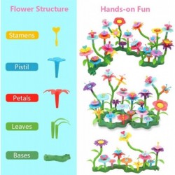 DIY Flower Garden Building Kits Educational Activity Gifts Toys for Preschool Toddlers Pretend Play Birthday for Kids Age 3 4...