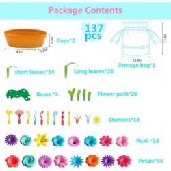 DIY Flower Garden Building Kits Educational Activity Gifts Toys for Preschool Toddlers Pretend Play Birthday for Kids Age 3 4...