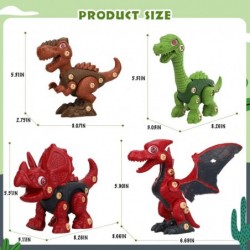 Take Apart Dinosaur Toys for Kids 3-5 - Dinosaur Take Apart Toys with Electric Drill for Boys Building Dinosaur Toys for Kids...