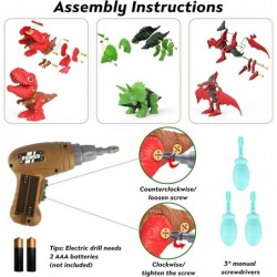 Take Apart Dinosaur Toys for Kids Ages 3-8 with Electric Drill Stem Construction Building Learning Toy Sets for 3 4 5 6 7 8 Y...