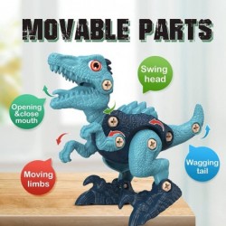 Dinosaur Toys for 3 4 5 6 7 8 Year Old Boys with Electric Drill/Play Mat -STEM Construction Building Kids| Take Apart Dinosau...