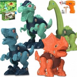 Dinosaur Toys for 3 4 5 6 7 8 Year Old Boys with Electric Drill/Play Mat -STEM Construction Building Kids| Take Apart Dinosau...