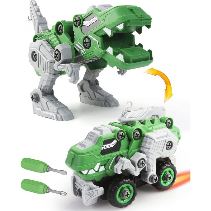 Take Apart Dinosaur Toys for Kids 3-5 5-7 2-in-1 Transforming Dinosaur Car Toys STEM Construction Building Kids Toys Gifts fo...