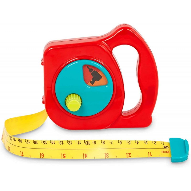 – Toy Measuring Tape – Working Reel & Easy-Hold Handle – Tool Discovery Carousel – Metric & Imperial Units – 2 Years + – Big ...