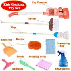 Kids Cleaning Set - 8Pcs Toddler Broom and Cleaning Set with Toy Vacuum Cleaner Pretend Play Children House Cleaning Toys Chr...