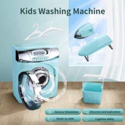 Toy Washing Machine Play Washer and Dryer for Kids Pretend Play Laundry Set for Kids Home Desktop Bedroom Gift(Blue) $47.91 T...