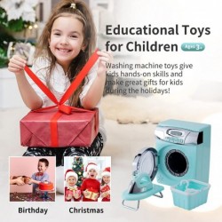 Toy Washing Machine Play Washer and Dryer for Kids Pretend Play Laundry Set for Kids Home Desktop Bedroom Gift(Blue) $47.91 T...