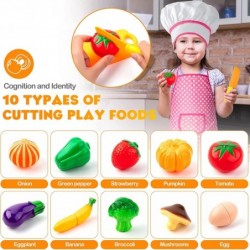 26PCS Play Kitchen Accessories Kitchen Pretend Play Cooking Toys w/ Stainless Steel Cookware Apron & Chef Hat Pots and Pans S...