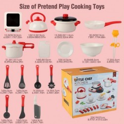 Kitchen Set for Kids Toddlers Pretend Play Kitchen Toys with Electronic Induction Cooktop Steam Pressure Pot Cookware Cutting...