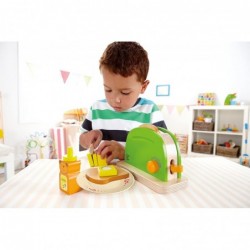 Pop Up Toaster Wooden Play Kitchen Set with Accessories $40.48 Toy Kitchen Products