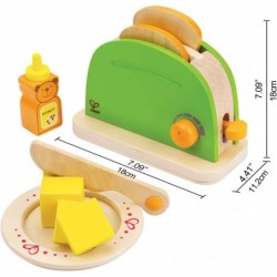 Pop Up Toaster Wooden Play Kitchen Set with Accessories $40.48 Toy Kitchen Products