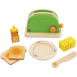 Pop Up Toaster Wooden Play Kitchen Set with Accessories $40.48 Toy Kitchen Products