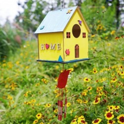 3 Pack Bird Houses for Outside DIY Bird House Wind Chime Kit Bird House Kits for Children to Build Wooden Bird Houses to Pain...