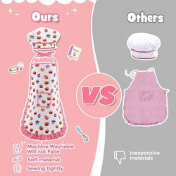 Birthday Gifts for 3-12 Year Old Girls Cute Stuff Apron for Girls Kids Cooking Sets Toddler Toys Kids Chef Hat and Apron Chri...