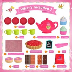 Kids Tea Set for Little Girls Real 64 PCs Tea Party Set for Little Girls Popular Princess Toys Kitchen Pretend Play Toys Tea ...