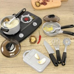 20 PCS Kitchen Playsets Play House Toy Breakfast Stove Pots Utensils and Pans Food Pretend Cookware Cooking Play Kitchen Set ...