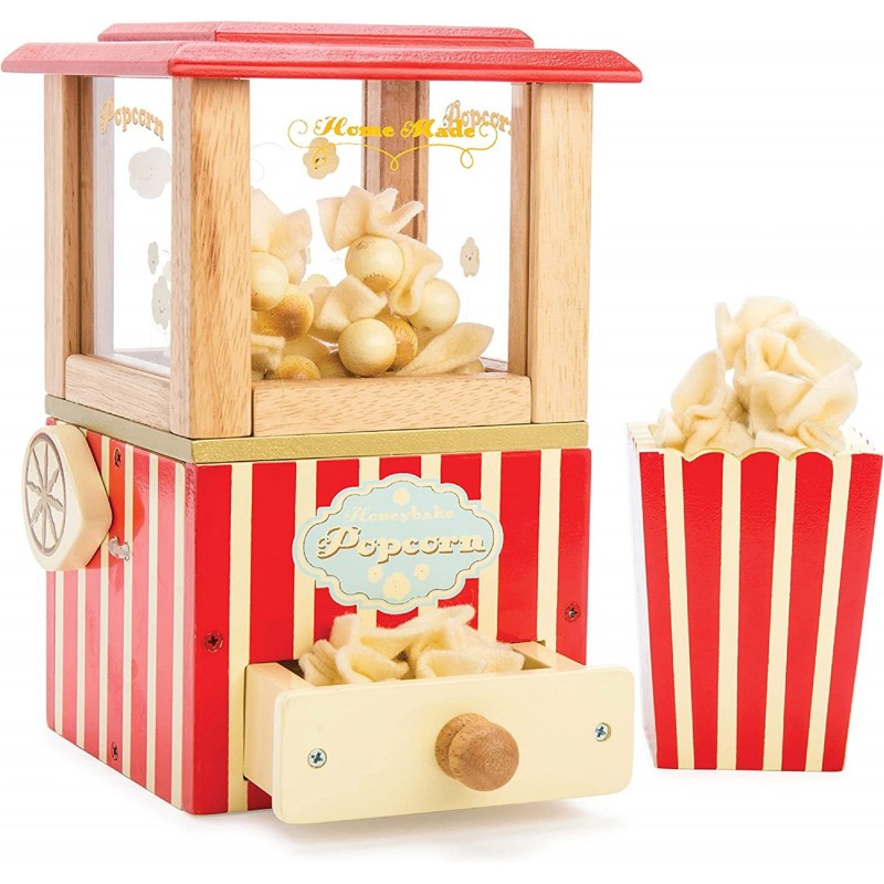 Wooden Honeybake Retro Popcorn Machine | Cinema Kitchen Or Movies Pretend Play | Movie Night Role Kids Play Toy $71.45 Toy Ki...