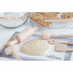 Kids Cooking/Baking Tools Set Wood 9-Piece $30.25 Toy Kitchen Products