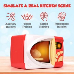 Microwave Kitchen Play Set with Pretend Play Fake Food - Educational Toy - Battery Powered Playset with Lights and Sounds - R...