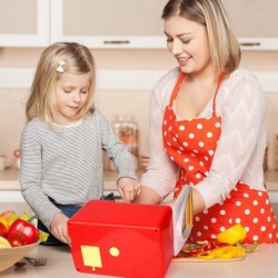 Microwave Kitchen Play Set with Pretend Play Fake Food - Educational Toy - Battery Powered Playset with Lights and Sounds - R...