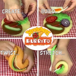 Stretcheez Burrito - Play Food for Kids - Stretchy Pretend Food & Toppings - Mix & Match - Collect Them All - Works with Role...