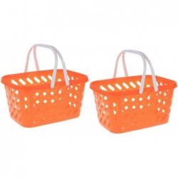 2pcs Shopping Basket Toy Kids Mini Grocery Basket with Handles for Toddlers Party Favors Kitchen Pretend Play $31.55 Toy Kitc...