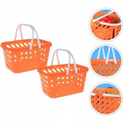 2pcs Shopping Basket Toy Kids Mini Grocery Basket with Handles for Toddlers Party Favors Kitchen Pretend Play $31.55 Toy Kitc...