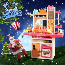 2-in-1Travel Luggage Turn into Play Kitchen Kids Kitchen Playset Toys with 20+Play Food for Toddelers Girls and Boys Pretend ...