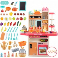 2-in-1Travel Luggage Turn into Play Kitchen Kids Kitchen Playset Toys with 20+Play Food for Toddelers Girls and Boys Pretend ...