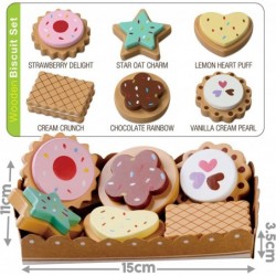 — Wooden Toy Cookies Pretend Play Food with Selection Card and Sturdy Cardboard Serving Tray $27.05 Toy Kitchen Products