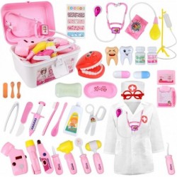 Medical Kit for Kids - 38 Pieces Doctor Pretend Play Equipment Dentist Kit for Kids Doctor Play Set with Gift Case (Pink) $44...