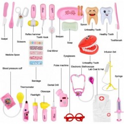 Medical Kit for Kids - 38 Pieces Doctor Pretend Play Equipment Dentist Kit for Kids Doctor Play Set with Gift Case (Pink) $44...