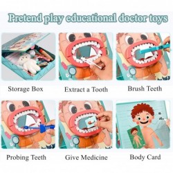 Wooden Dentist Toys for Kids Pretend Play Toy Doctor Dentist Playset Medical Kit Role Play Educational Learning Toys for Todd...