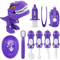 Bundle 19PCS - 9PCS Plastic Simulation Dentist Play Set （Pink） + 10PCS Plastic Dinosaur Simulation Dentist Play Set (Purple) ...